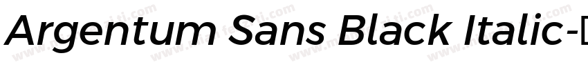 Argentum Sans Black Italic字体转换